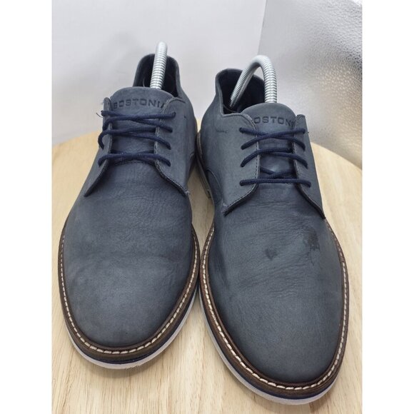 Bostonian Commonwealth Dezmin Plain Oxford Shoes - Men's 9 Navy Gently Used - Picture 4 of 9